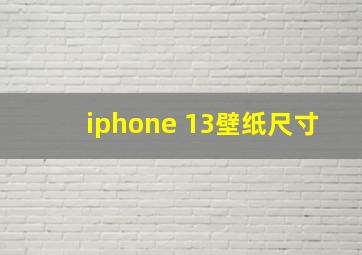 iphone 13壁纸尺寸